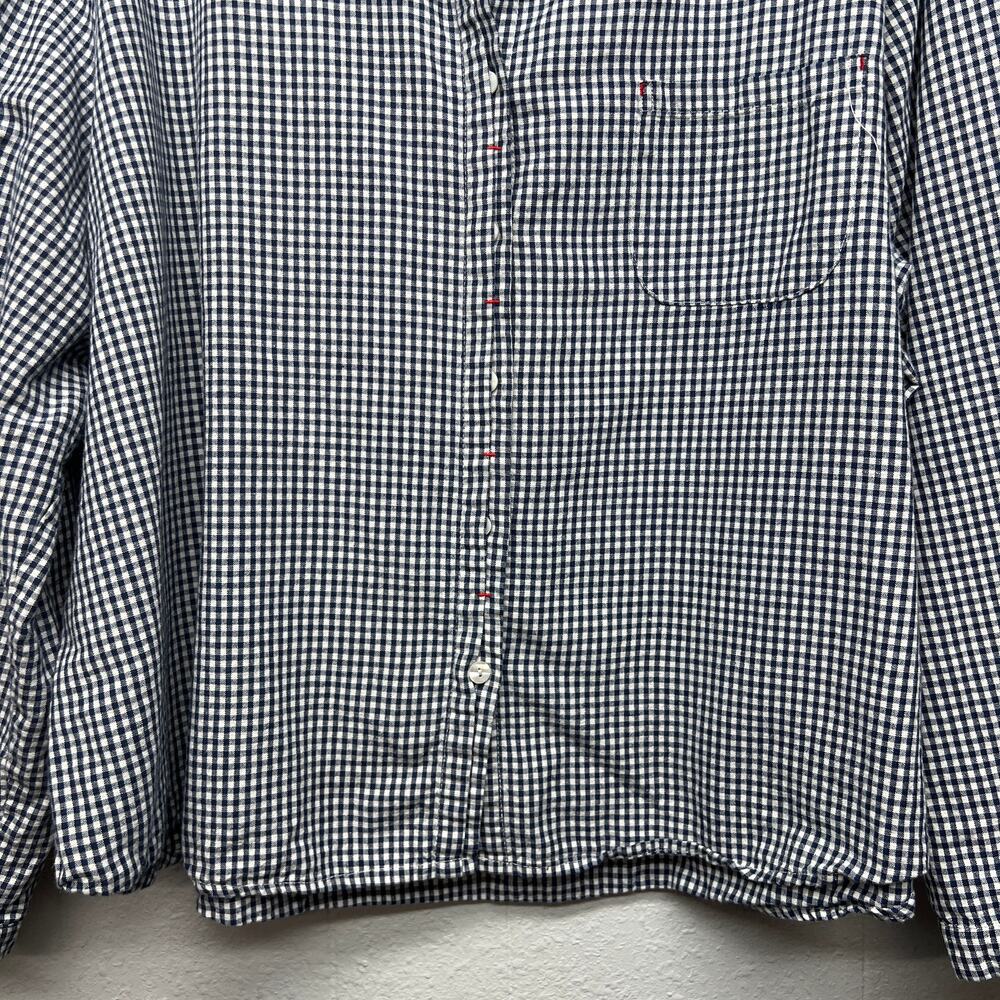 Buykud Linen Cotton Gingham Print Shirt Womens 2XL Breathable Casual Workwear - Picture 4 of 12